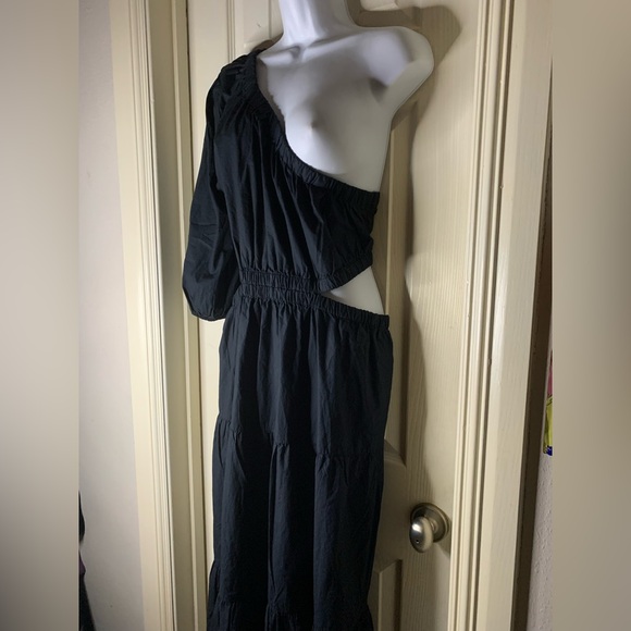 The Drop Women's April One Shoulder Cut-Out Tiered Midi Dress - Picture 7 of 10